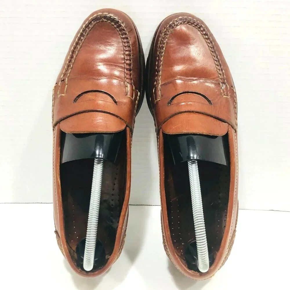 Cole Haan Mens‎ Penny Loafer Shoes Country Pinch Preppy Office Cognac Slip-On 8M